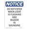 Signmission Sign, 10" H, 7" W, Rigid Plastic, When Light Is Flashing Sign, Portrait, V-11250 OS-NS-P-710-V-11250 - alternate 1